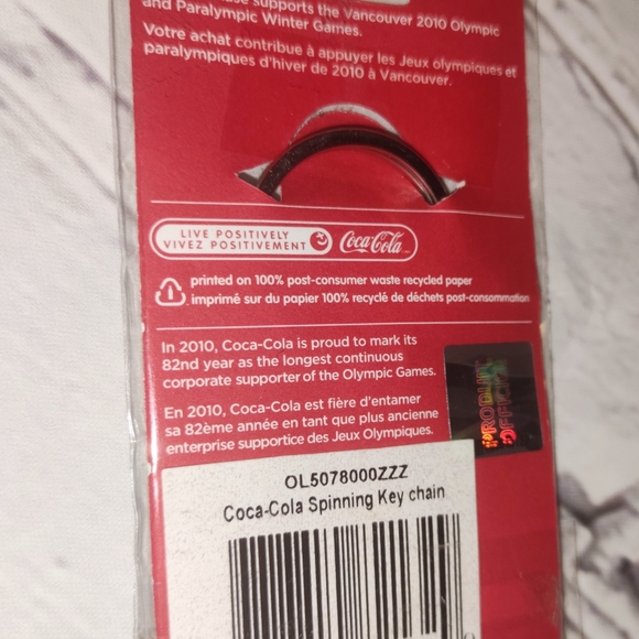 Brand new 2010 Olympics coca cola Keychain - Picture 2 of 2